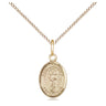 14kt Gold Filled St. Matthias the Apostle Small Patron Saint Medal Necklace 1/2 x 1/4 inch 18 inch Chain Bliss USA
