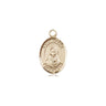 Small 14kt solid gold St. Rafka Catholic patron saint medal pendant 1/2 x 1/4 inch handcrafted USA Bliss