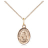 Gold Filled St. Thomas A Becket patron saint medal necklace 1/2 x 1/4 inches on 18 inch chain by Bliss