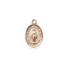 Small 14kt Solid Gold Virgin Of The Globe Medal Pendant 1/2 inch by Bliss Manufacturing - Handcrafted Catholic Marian Jewelry