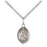 Sterling Silver St. Giles Patron Saint Medal Necklace with 18 inch chain handcrafted by Bliss Manufacturing