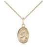 14kt Gold Filled Small St. Januarius Patron Saint Medal Necklace 1/2 x 1/4 inches 18 inch Chain Bliss USA