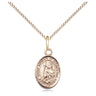 14kt gold filled St. Adrian of Nicomedia patron saint medal necklace, small 1/2 x 1/4 inch pendant on 18 inch chain, handcrafted by Bliss