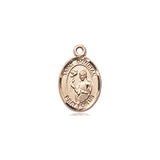 14kt Solid Gold St. Dunstan Patron Saint Medal Pendant - Small 1/2 x 1/4 - Bliss USA Handcrafted