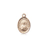14kt solid gold St. John Licci patron saint medal pendant, 1/2 x 1/4 inch, handcrafted by Bliss Manufacturing USA