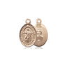 14kt solid gold small Divine Mercy Catholic medal pendant 1/2 inch handmade by Bliss Manufacturing