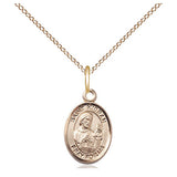 Small 14kt Gold Filled St. Kieran Patron Saint Medal Necklace 1/2 x 1/4 inch on 18 inch chain by Bliss