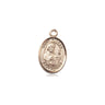 Small 14kt Solid Gold St. Kieran Patron Saint Medal Pendant 1/2 x 1/4 inch by Bliss