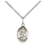 Sterling Silver Small St. Vitus Patron Saint Medal Necklace 1/2 x 1/4 with 18 Inch Chain Bliss USA