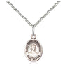 Small Sterling Silver St. John Berchmans patron saint medal necklace with 18 inch curb chain by Bliss Manufacturing