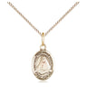 Gold Filled Small St. Rose Philippine Patron Saint Medal Necklace 1/2 inch by 1/4 inch on 18 inch chain by Bliss