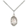 Sterling Silver St. Rose Philippine Patron Saint Medal Necklace Small 1/2 x 1/4 18 Inch Chain Bliss