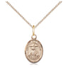 14kt Gold Filled St. Andrew Kim Taegon Small Patron Saint Medal Necklace 1/2 x 1/4 inches 18 inch Chain Bliss