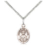 Sterling Silver St. Andrew Kim Taegon Small Patron Saint Medal Necklace 1/2 x 1/4 inch with 18 inch Chain USA Made by Bliss