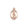 14kt solid gold St. Anne patron saint medal pendant, 1/2 inch by 1/4 inch, handcrafted by Bliss Manufacturing USA