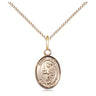 14kt Gold Filled St. Uriel Patron Saint Medal Necklace 1/2 x 1/4 with 18 inch chain by Bliss Manufacturing