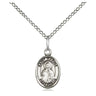Sterling Silver St. Marina Patron Saint Medal Necklace 1/2 x 1/4 inch with 18 inch chain by Bliss