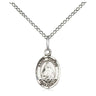 Sterling silver St. Theodore Guerin patron saint medal necklace small 1/2 inch 18 inch chain Bliss