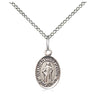 Sterling Silver Our Lady of Knots Catholic pendant necklace, 1/2 inch x 1/4 inch small size, 18 inch chain, handmade by Bliss Manufacturing USA