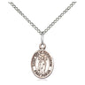 Sterling Silver St. Ivo Patron Saint Medal Necklace 1/2 x 1/4 inch with 18 inch chain by Bliss Manufacturing