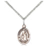 Small Sterling Silver St. Raymond of Penafort patron saint medal necklace with 18 inch chain by Bliss Manufacturing