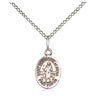 Sterling Silver St. Bernadine of Siena Patron Saint Medal Necklace 1/2 x 1/4 with 18 Inch Chain Handcrafted by Bliss