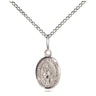 Sterling Silver Our Lady of Assumption Medal Necklace small half inch pendant 18 inch chain Bliss