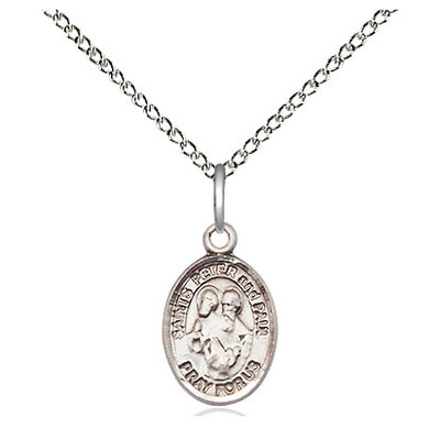 Sterling Silver Small St. Peter Patron Saint Medal Necklace | 1/2" x 1/4" Pendant | 18" Chain | USA Made by Bliss