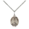 Small sterling silver Our Lady of Kibeho medal necklace with 18 inch chain by Bliss Manufacturing USA