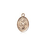 14kt Solid Gold St. Dismas Small Patron Saint Medal Pendant 1/2 x 1/4 inch Handcrafted by Bliss