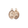 14kt Solid Gold Small Our Lady of Czestochowa Black Madonna Medal Pendant 1/2x1/4 by Bliss