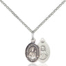 Sterling Silver Small Our Lady of Czestochowa Black Madonna Medal Necklace 1/2x1/4 on 18 Inch Chain by Bliss