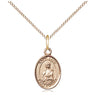14kt Gold Filled Small St. Lucy Patron Saint Medal Necklace 1/2 x 1/4 inch with 18 inch Chain by Bliss