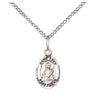 Sterling Silver St. Lucy patron saint medal necklace with 18 inch chain by Bliss Manufacturing