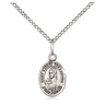 Small Sterling Silver St. Kateri Tekakwitha Patron Saint Medal Necklace 1/2 x 1/4 inch on 18 inch chain
