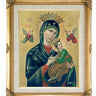 Our Lady of Perpetual Help framed Catholic wall art 16x20 by Adolfo Simeone in antique gold frame