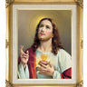 Sacred Heart of Jesus framed Catholic wall art 16x20 by Adolfo Simeone in antique gold frame