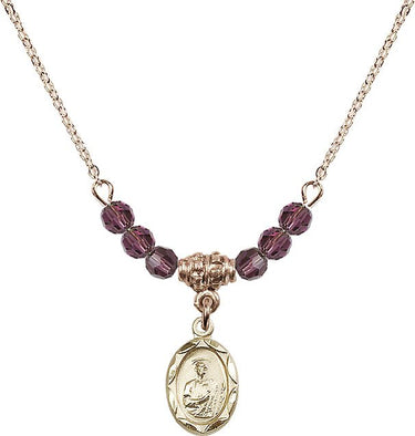 St. Jude Birthstone Necklace | 1/2 inch | 4mm Beads