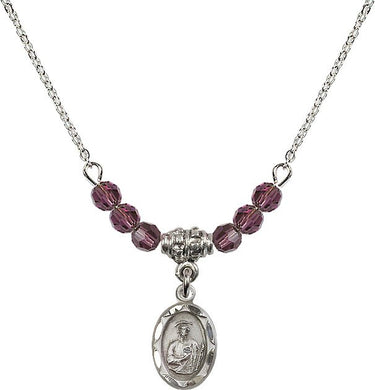 St. Jude Birthstone Necklace | 1/2 inch | 4mm Beads