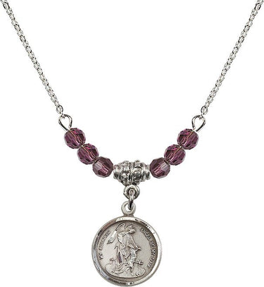 Guardian Angel Birthstone Necklace | 5/8 inch | 4mm Beads | N20-0601E