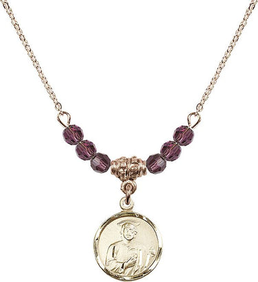 St. Jude Birthstone Necklace | 5/8 inch | 4mm Beads