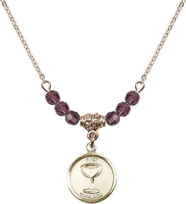 Communion Birthstone Necklace | 5/8 inch | 4mm Beads