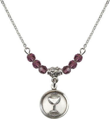 Communion Birthstone Necklace | 5/8 inch | 4mm Beads