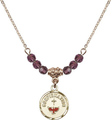 Confirmation Birthstone Necklace | 5/8 inch | 4mm Beads
