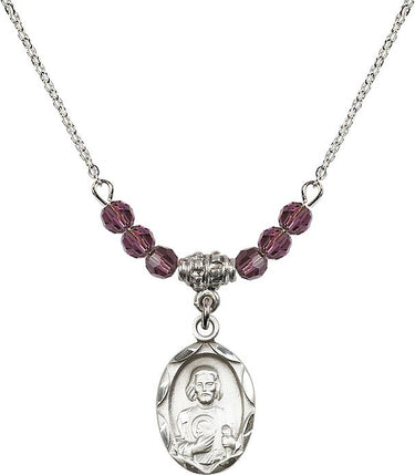 St. Jude Birthstone Necklace | 3/4 inch | 4mm Beads