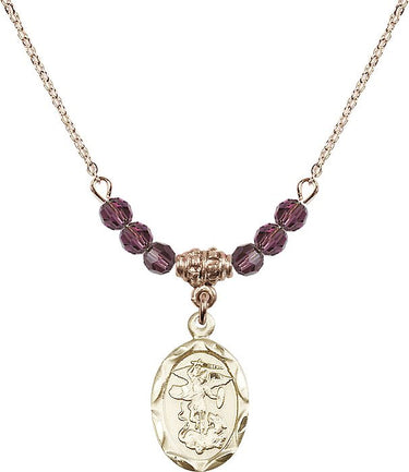 Saint Michael the Archangel Archangel Birthstone Necklace | 3/4 inch
