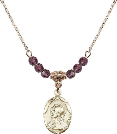 Scapular Birthstone Necklace for Women | 3/4 inch | 4mm Beads