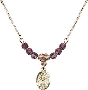 Beads Scapular Birthstone Necklace | 1/2 inch | 4mm Beads | N20-0702S