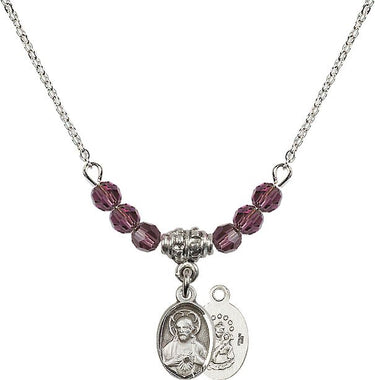 Beads Scapular Birthstone Necklace | 1/2 inch | 4mm Beads | N20-0702S