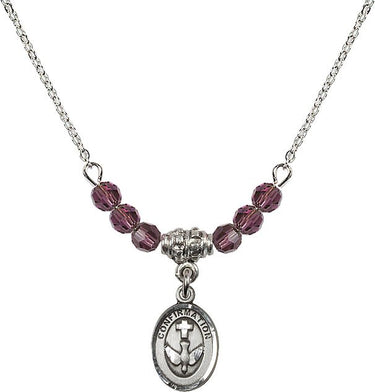 Confirmation Birthstone Necklace | 1/2 inch | 4mm Beads